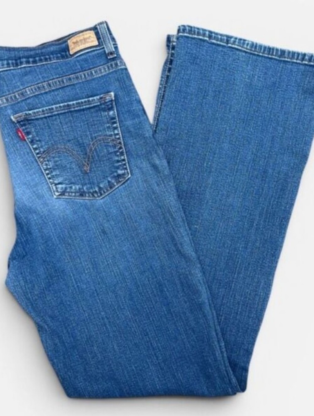 Levis 512 Perfectly Slimming Bootcut Women’s Denim Jeans High Rise Size 14 Long